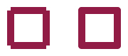 Square with flat line ends versus square with round line ends