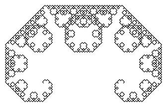 level 12 Lévy C-Curve drawing
