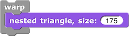 warp{nested triangle, size:(175)}