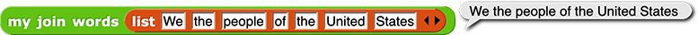 my join words(list{We, the. People, of, the, United, States}) reporting -We the People of the United States