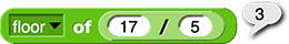(floor) of (17/5), reporting 3